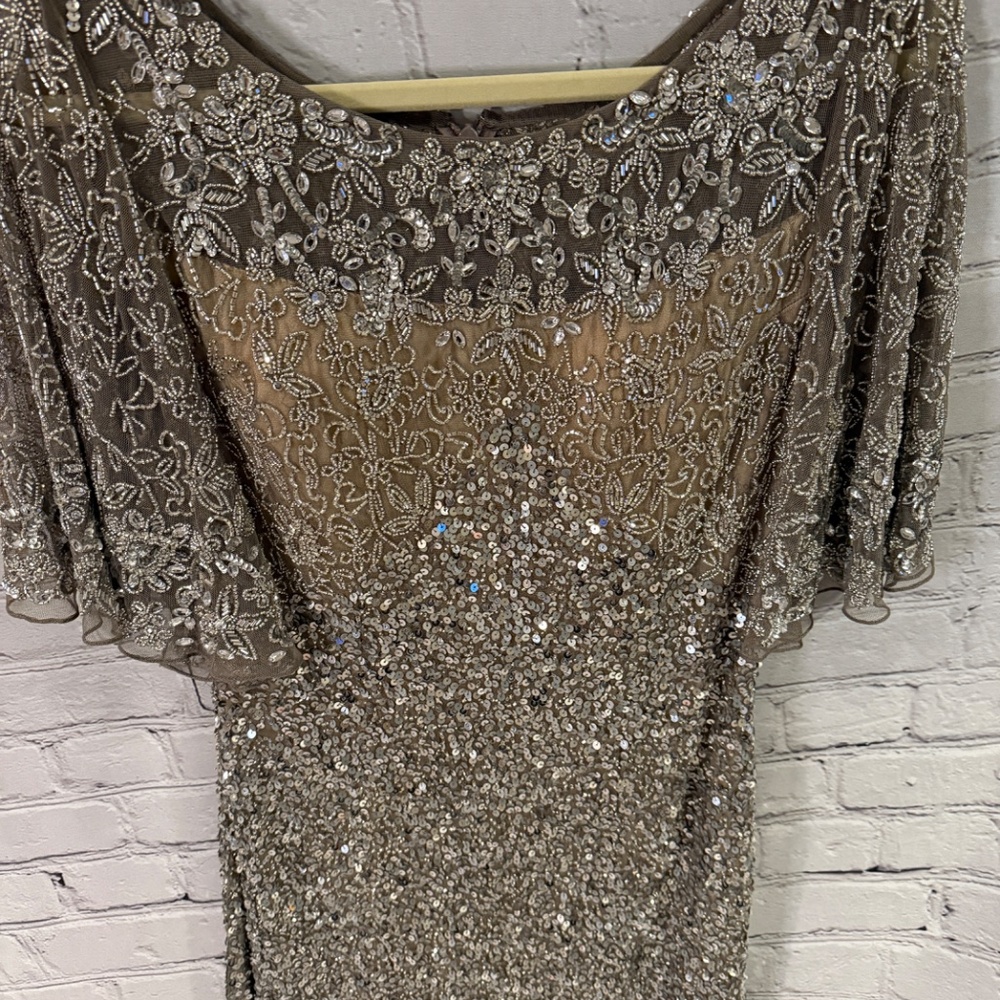 BHLDN Helen Dress Silver Size 10 EUC - Picture 4 of 7